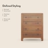 Walter Solid Wood Chest of Drawers in Amber Walnut Finish