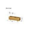 Wooden Slim Herb Planter with Divider Natural 60 cm