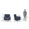 Emila One Seater Motorized Recliner in Blue Colour