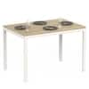 Holven 4 Seater Rectangular Dining Table European oak & white