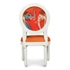 Traditional Solid Wood Accent Chair in Orange Colour