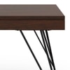 Dyson Rectangular Metal Coffee Table In Walnut Finish