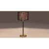 Black Jute with Metal Gold Table Lamp