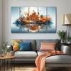 The Castle Decor Secularism Wall Art Set of 5 Digital Painting 27x48 Inch (Style 1)