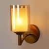Eliante Alif Iron Wall Light With Glass In Gold Colour