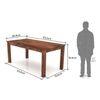 Arabia Xl Storage 6 Seater Dining Table In Teak Finish