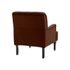 Velora Tufted Back Fabric Lounge Chair- Brown
