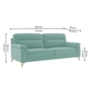 Niwara Velvet 3 Seater  sofa in Pista Green color