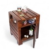 Harvey Sheesham Wood Contemporary Bedside Table End Table In Pine Finish (Lgo)