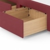 Bornholm Engineered Wood Queen Size Drawer Storage Upholstered Bed In Burgundy Leatherette
