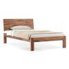 Boston Solid Wood Compact Queen Size Bed In Teak Finish