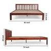Orian Solid Wood Queen  Size Bed Without Storage (Honey Oak Finish)
