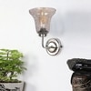 Devansh Steel Electric Wall Light in Steel Colour with Transparent Shade Count of 1 Light
