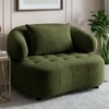 Henry Velvet 1 Seater Sofa Olive Green Color