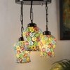 Abdiel Multicolour Glass Cluster Hanging Light