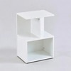 Shift Wood Side Table in White Colour
