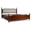 Camille Solid Wood Box Storage Queen Bed in Provincial Teak Finish with Grey Colour