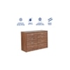 Yuko Chest of 8 Drawers in Columbia Walnut Finish