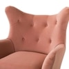 Dawson Solid Wood Accent Chair in Pink Colour
