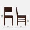 Noguchi Sheesham Wood Dining Chairs in Scratch Resistant Provincial Teak Finish Set of 2