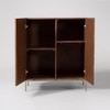 Nazca Solid Wood Cabinet in Gold Finish