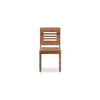 Capra Solid Wood Dining Chair Set Of 2 In Teak Finish