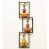 Desert Art Metal Handpainted Zig Zag Three Sardar Wall Hanging in Multicolour