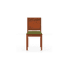 Atlas Dining Chairs Set Of 2 Finish Honey Colour Avocado Green