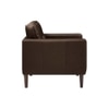 Shlok PU Leather Accent Chair in Brown
