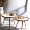 Marwood Round Table Set of 2 by De Maison Decor in Classical Design in White Finish
