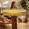 Sunflower Field Landscape Canvas Wall Art 12 x 46 Inch