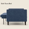 Felicity 3 Seater Sofa cum Bed In Midnight Indigo Blue Colour