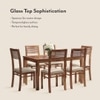 Floyd 6 Seater Dining Table Glass Top With Set Of 6 Zella Dining Chairs