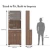 Hubert 4 Door Tall Display Cabinet in Classic Walnut Finish