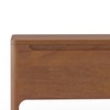 Zaha Solid Wood Storage Bench In Amber walnut Finish