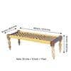 Hamilton Solid Wood Maachi Bench In Purple & Yellow Canning