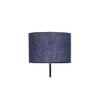 Hugo Maroon Natural Fiber Floor Lamp with Black Iron Base