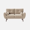 Faro Velvet 2 Seater Sofa in Cream Colour
