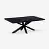 Avrelle Jewel Solid Wood 6 Seater Dining Table in Black Finish