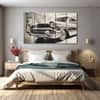 The Castle Decor Vintage Car Wall Painting Wooden Framed Digital Painting 27x48 Inch (Style 1)