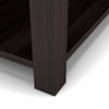 Striado Rectangular Solid Wood Coffee Table In Mahogany Finish
