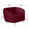 Nero Velvet 1 Seater Sofa in Maroon Colour