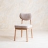 Dune Solid Wood Dining Chair in Grey Colour