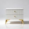 Aurum Ridge Side Table in White  Colour