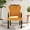 Arista Sheesham Wood Lounge Chair In Yellow Velvet Upholstery