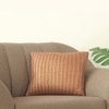 Stripe Knit Espresso Copper Print Cushion Cover 16X16  Inches