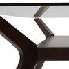 Wesley - Dalla 6 Seater Dining Table Set (Colour- Grey , Finish- Dark Walnut)