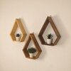 William Iii Diamond Shaped Set Of 3 Wooden Wall Shelves