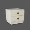 Snowcrest Engineered Wood Bed Side Table in White