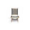 Natwest Sheesham Wood Relaxing Maachi Chair in Black & White Canning